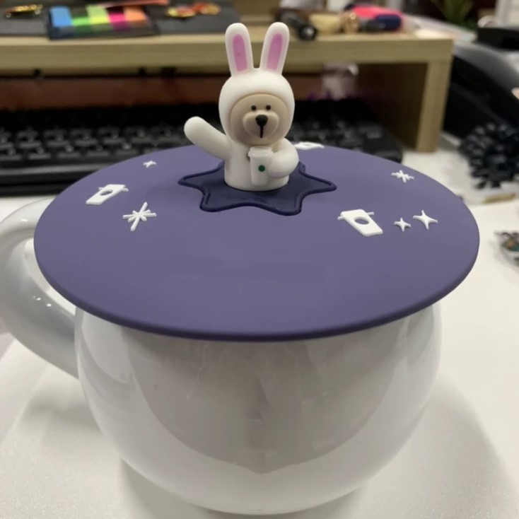 立體公仔硅膠杯蓋